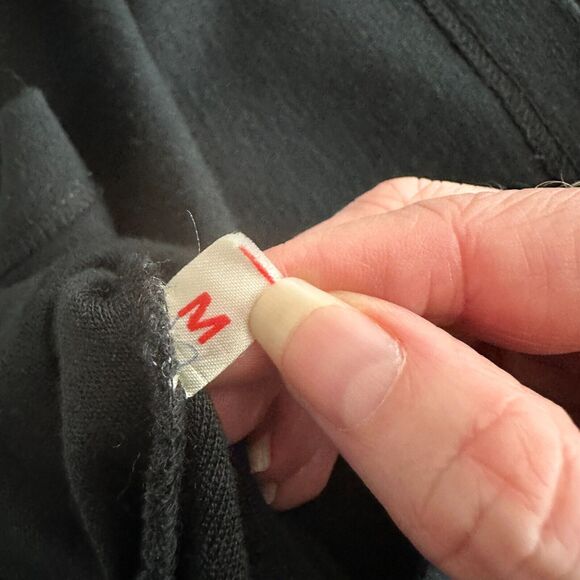 Liz Claiborne Black Henley V-Style Half Button 3/4 Sleeve Wool Dress M - Picture 8 of 11